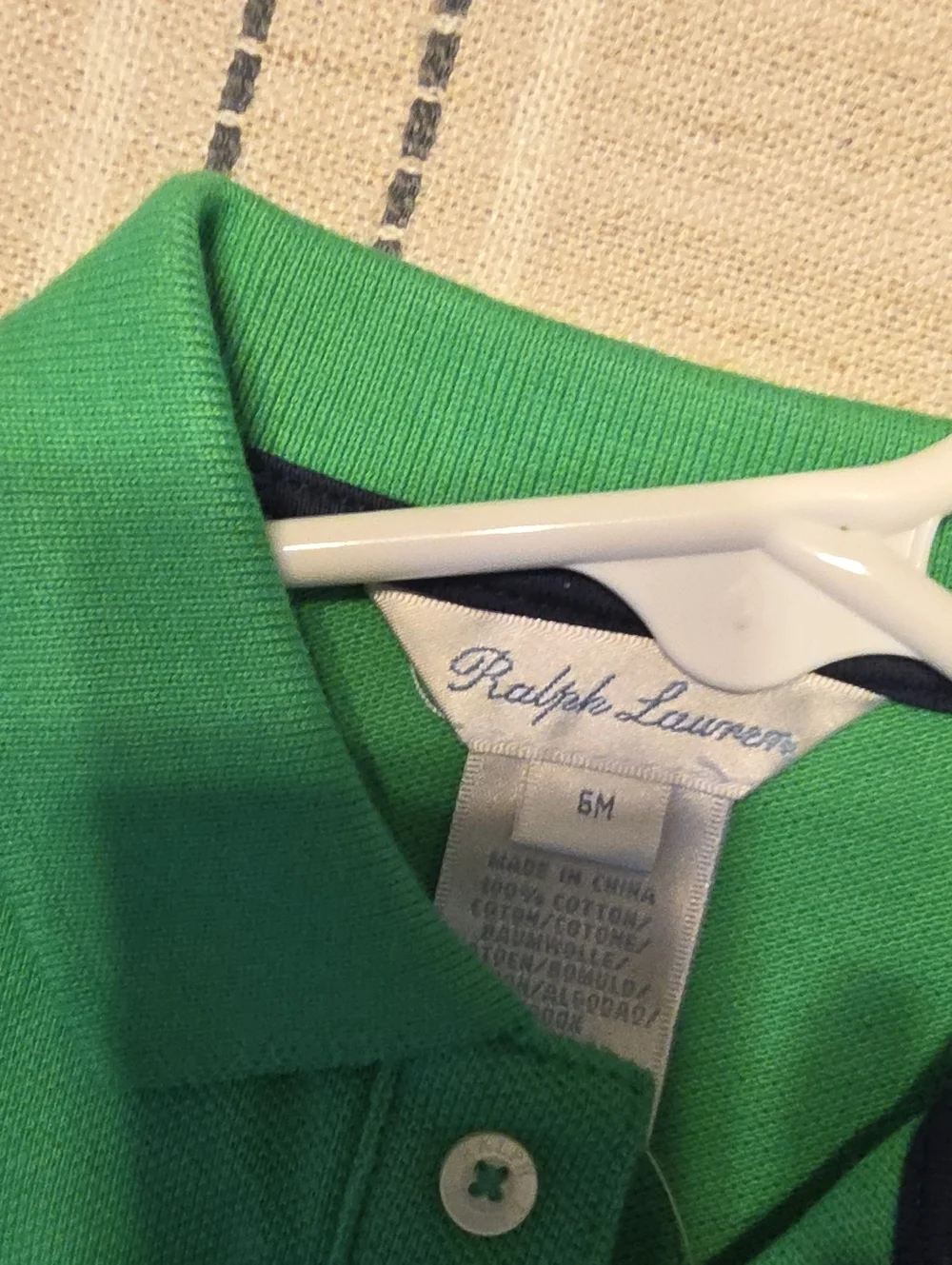 Ralph Lauren Green Polo Romper - Kids